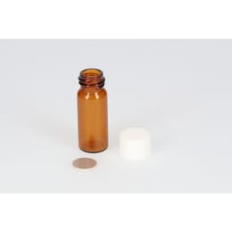 日電理化硝子 ねじ口瓶S-09B 3mL 茶色 PPキャップ ダブルフッ素PTFEパッキン100組 250035