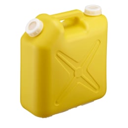 【販売終了】扁平缶 両口 10L ノズル無 イエロー