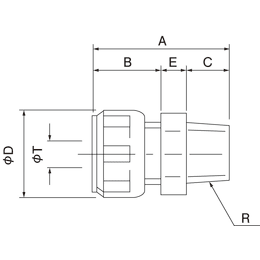 PFAメイル・コネクター SFH-6-R1/8P F-2203-001