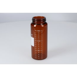 日電理化硝子 目盛付きバイアル(水質検査瓶)WT-150 150mL 茶色 瓶のみ 10本 206080