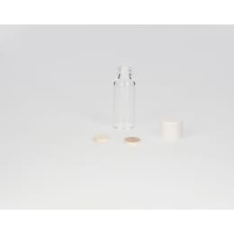 ねじ口瓶 無色 S-07 1.5mL メラミン白キャップ フッ素PTFE/ニトリルパッキン 組合せ 100組 250182