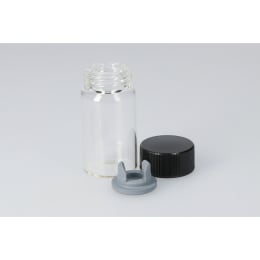 日電理化硝子 バキュームバイアルSVF-50 50mL 無色 フェノール黒キャップ 凍結乾燥用ブチルゴム栓 50組 203407