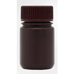 広口試薬ボトル HDPE製 褐色 滅菌 30mL 100本