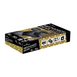 メカニクスギア ニトリル手袋 709B XL ブラック 50入