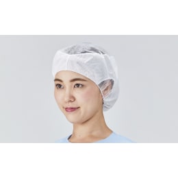 つば無し帯電帽 ホワイト M 200入