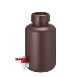 瑞穂化成工業 広口びん 茶色 コック付 10L 0294BR