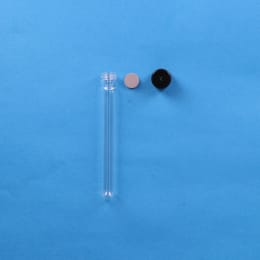 ねじ口試験管 ST-16.5M 15mL 黒キャップ ブチルゴムパッキン付 50入 119325