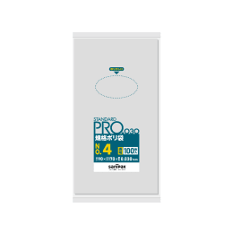 STANDARD PRO 規格ポリ袋 L04 4号 0.03t 透明 100P×120冊