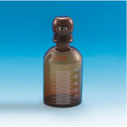 Fine標準試薬保存容器(スタンダードカプセル) 茶褐色 100mL 中栓15 外栓24