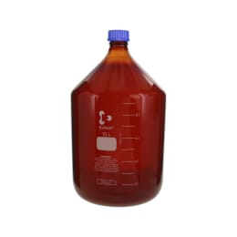 ねじ口びん(メジュームびん) 茶褐色 青キャップ付 10L 017210-10000