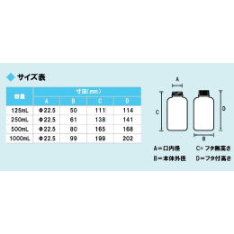 EZキャップ付ボトル HDPE製 白 500mL