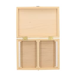 プレパラート標本箱 木製 M-50 50枚用