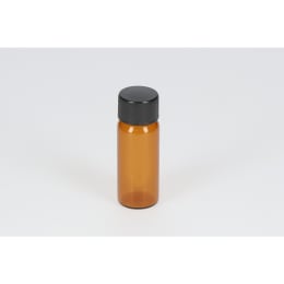 日電理化硝子 ねじ口瓶S-2 5mL 茶色 黒キャップ シリコーンパッキン 100組 250277