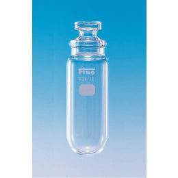 Fine透明共通摺合共栓丸底沈でん管 50mL 透明 目盛無 φ35×H96 栓24/15.5 10入