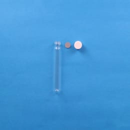 日電理化硝子 ねじ口試験管 ST-15S 10mL メラミン樹脂白キャップ ブチルゴムパッキン 組合せセット 100組 119181