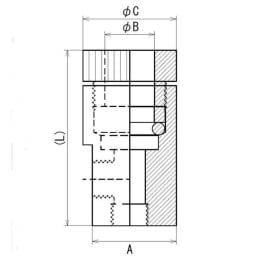 ゲージポート アルミ製 JAMG-W15-1/4R