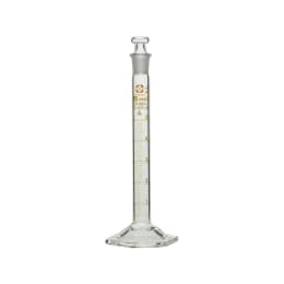 有栓メスシリンダー スーパーグレード 共通摺合せガラス平栓付 5mL