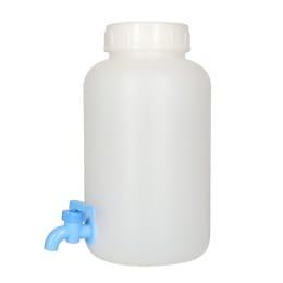 【一時受注停止】広口下口瓶 活栓付 PE製 3L