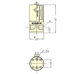 電磁弁 PTFE2方メス DC24V FSS-0306CN F-2363-003