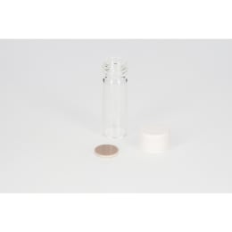 日電理化硝子 ねじ口瓶S-08 2mL 無色 メラミン白キャップ ダブルフッ素PTFEパッキン 100組 250123