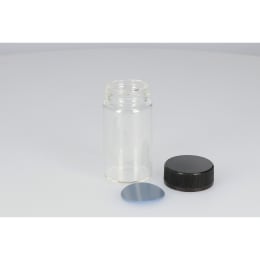 日電理化硝子 ねじ口瓶 SV-50A 50mL 無色 フェノールキャップ フッ素PTFE/シリコンパッキングセット 50組 251111