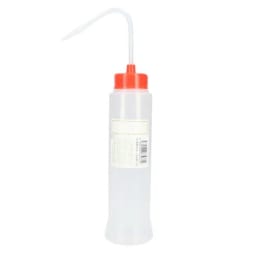 NT洗瓶BIIカラーキャップ スリム 広口 PE製 400mL 色3 レッド