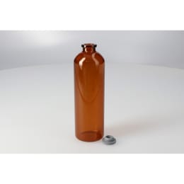 バイアルびん 茶色 V-100 100mL 液状用ブチルゴム栓付 25組 208133