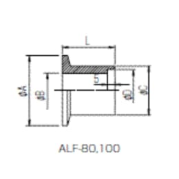 佐藤真空 フランジ SUS304製 ALF-80