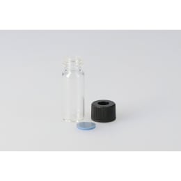 日電理化硝子 シリンジバイアル SY-09 3.0mL 無色 穴あき黒キャップ・PTFE/シリコンパッキングセット 100本 255034