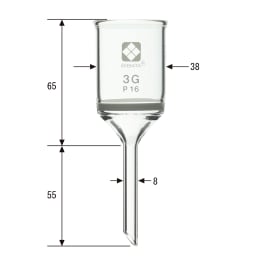 ガラスろ過器 円筒ロート形 3GP16