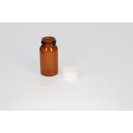日電理化硝子 ねじ口瓶 SV-15 15mL 茶色 P.Pキャップ シリコーンゴムパッキングセット 50組 250608
