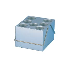 17.5φ試験管7本用アルミブロック