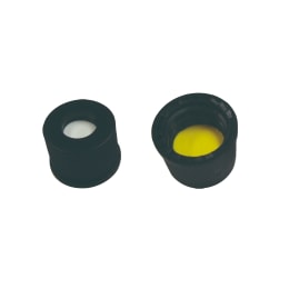 黄PTFE/シリコンセプタム+黒キャップ 100入