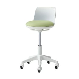 ラボラトリチェア背付・フットリング無 ミントグリーン