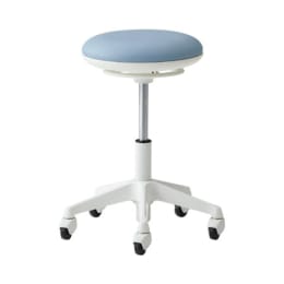 ラボラトリチェア ピルエット 背無・フットリング無 ライトブルー