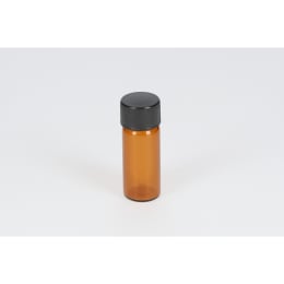 日電理化硝子 ねじ口瓶S-09B 3mL 茶色 黒キャップ ソフトロンPP貼りパッキン 100組 250235