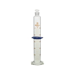 有栓メスシリンダー スーパーグレード 共通摺合せガラス平栓付 500mL