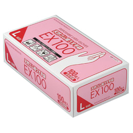 天然ゴム極うす手袋 EX100 L 100枚入