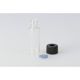日電理化硝子 スピッチバイアル SPV-500 500μL 無色 穴あき黒キャップ フッ素PTFE/シリコーンパッキングセット 20組 203363