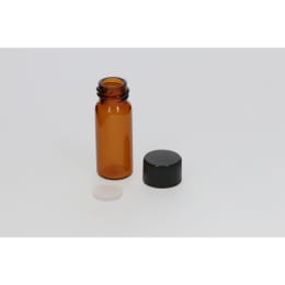 日電理化硝子 ねじ口瓶S-09B 3mL 茶色 黒キャップ シリコーンパッキン 100組 250275
