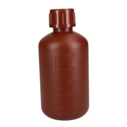 細口瓶 PE製 茶褐色 500mL