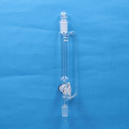 Fine共通摺合せ円筒分液ロート 50mL 側管付 球栓15/25下部15/25 目盛なし ガラスコック付