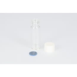 日電理化硝子 ねじ口瓶 無色 S-1 4mL PPキャップ フッ素PTFE/シリコンパッキン 組合せセット 100組 250086