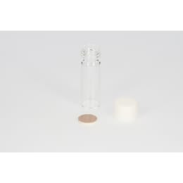 ねじ口瓶 無色 S-08 2mL メラミン白キャップ フッ素PTFE/ニトリルパッキン 組合せ 100組 250183