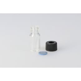 日電理化硝子 スピッチバイアル SPV-100 100μL 無色 穴あき黒キャップ フッ素PTFE/シリコーンパッキングセット 20組 203361