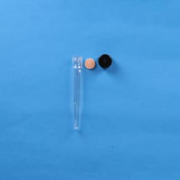 ねじ口試験管 ST-スピッチグラス10mL 黒キャップ フッ素PTFE/ニトリルパッキン付 100入 119301