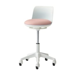 ラボラトリチェア背付・フットリング無 ローズ