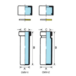 ミクロバイアル オーバーcap OMV-2 透明 本体のみ 100入
