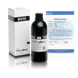 ハンナインスツルメンツ・ジャパン EC標準液(高精度タイプ)1413 μS/cm @25℃ 証明書付 500mL HI 6031