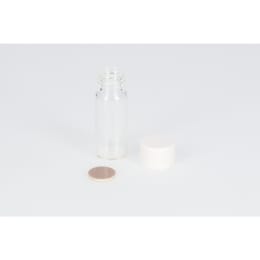 日電理化硝子 ねじ口瓶S-09B 3mL 無色 メラミン白キャップ ダブルフッ素PTFEパッキン 100組 250125